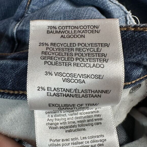 Silver Jeans Co BEAU Womens Size 30 Blue Mid Rise Distressed Denim Pants 31x31 - Picture 12 of 12